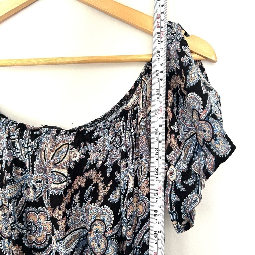 Aqua Bloomingdale’s Paisley print pattern Sun Dress with Slit nwt medium maxi - Picture 8 of 9
